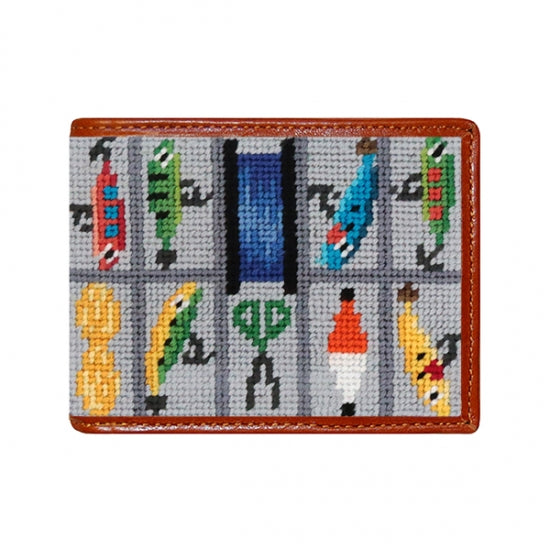 Tackle Box Needlepoint Bi-Fold Wallet by Smathers & Branson - Country Club Prep