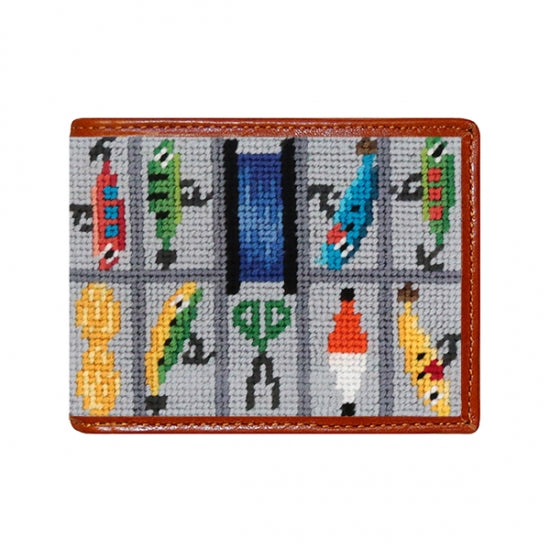 Tackle Box Needlepoint Bi-Fold Wallet by Smathers & Branson - Country Club Prep