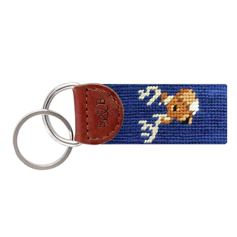 Deer Head Needlepoint Key Fob by Smathers & Branson - Country Club Prep