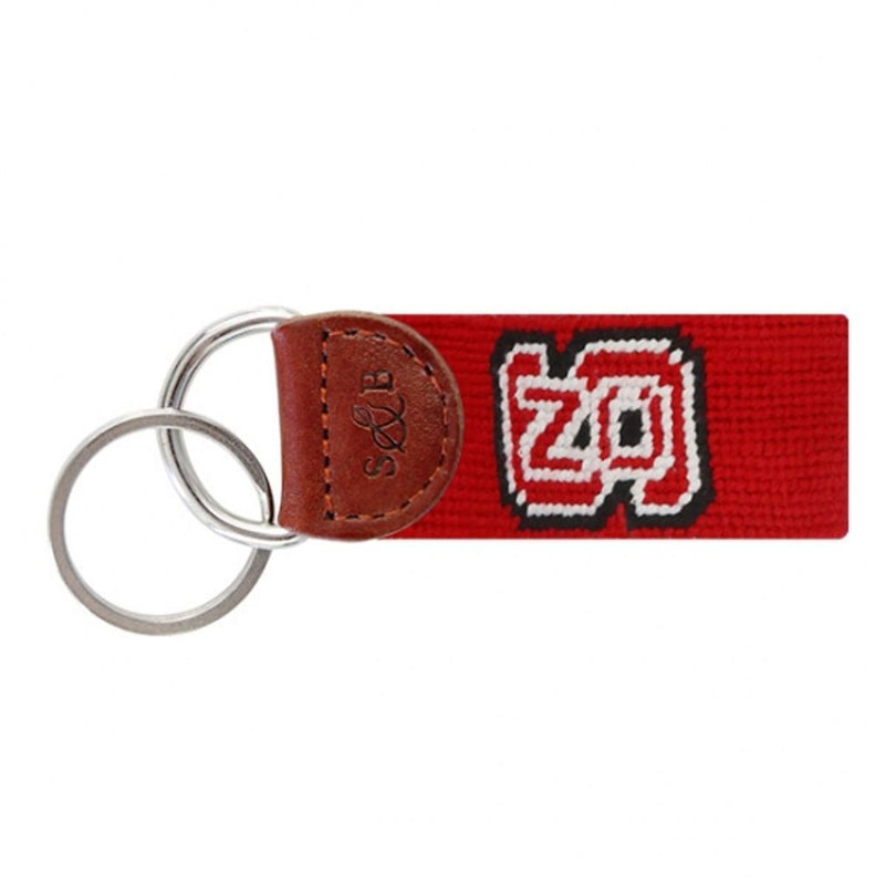 North Carolina State University Needlepoint Key Fob in Red by Smathers & Branson - Country Club Prep