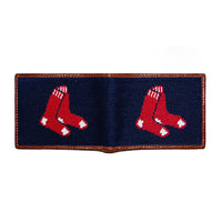 Boston Red Sox Needlepoint Bi-Fold Wallet by Smathers & Branson - Country Club Prep