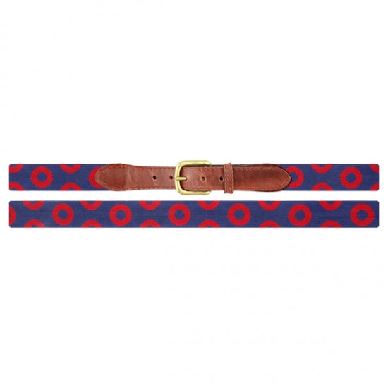 The Donut Pattern Needlepoint Belt by Smathers & Branson - Country Club Prep