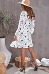 Star Pattern Surplice Dress - Country Club Prep