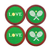 Love All Needlepoint Coasters by Smathers & Branson - Country Club Prep