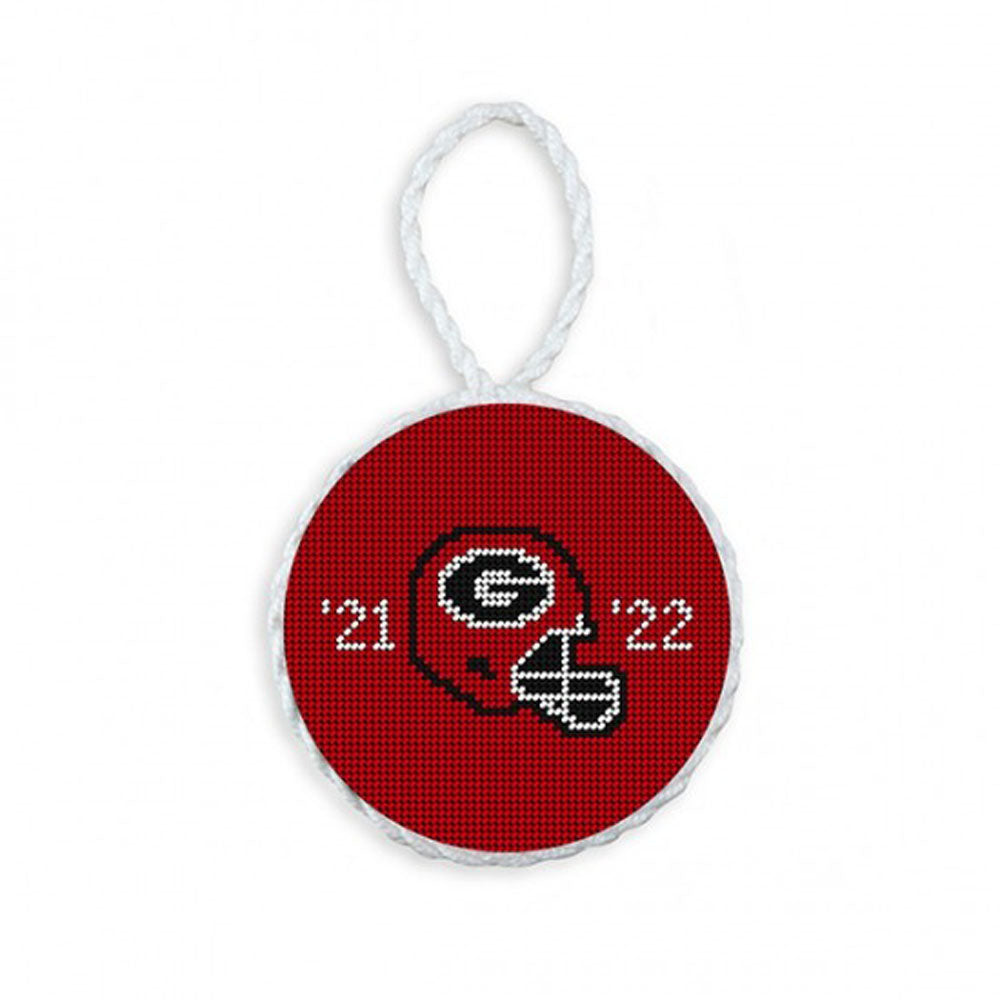 Georgia 2022 Back to Back National Championship Needlepoint Ornament by Smathers & Branson - Country Club Prep