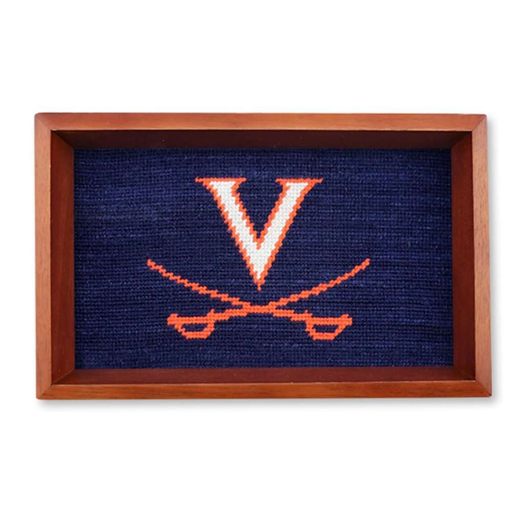 University of Virginia Needlepoint Valet Tray by Smathers & Branson - Country Club Prep