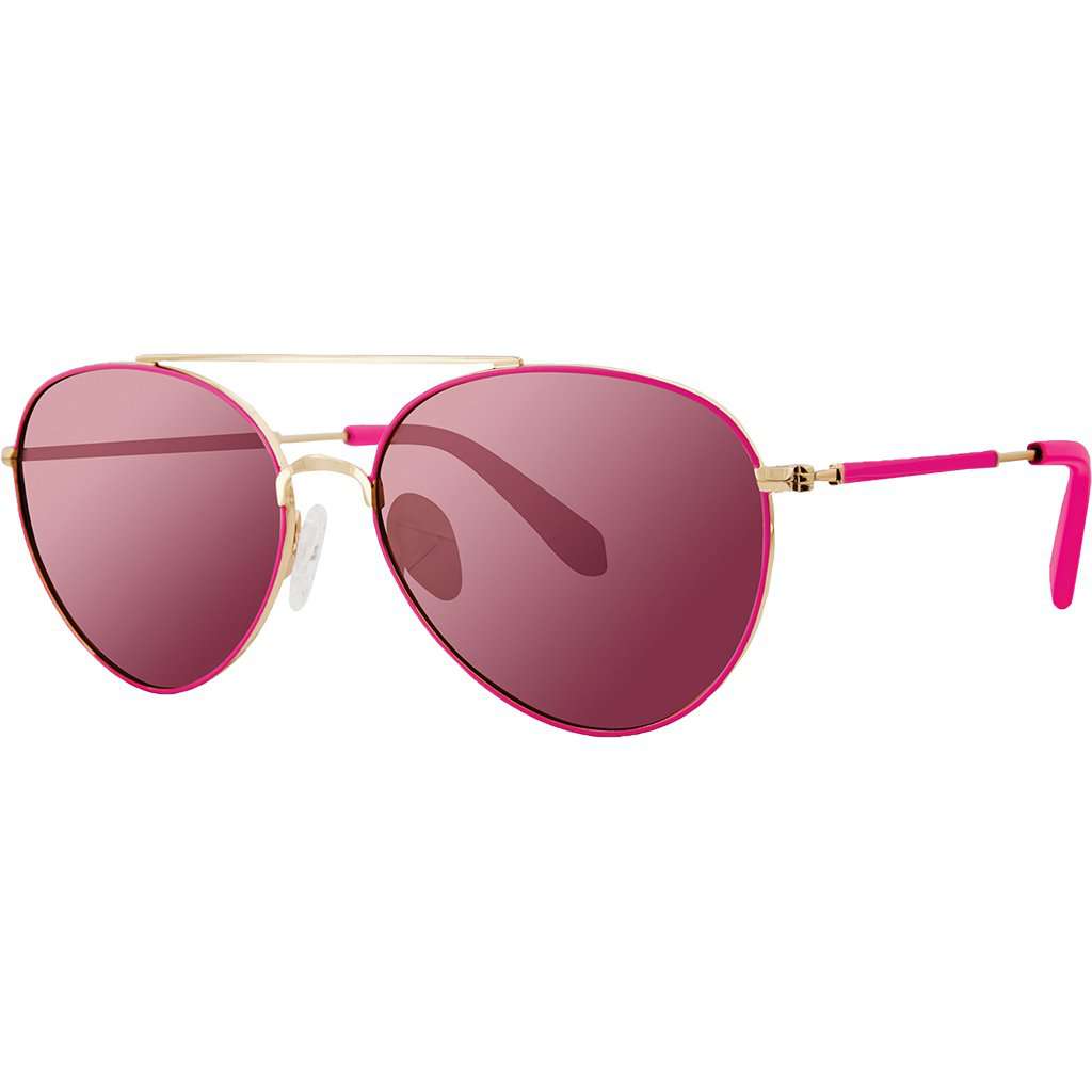 Isabelle Sunglasses in Raz Berry With Pink Lenses by Lilly Pulitzer - Country Club Prep