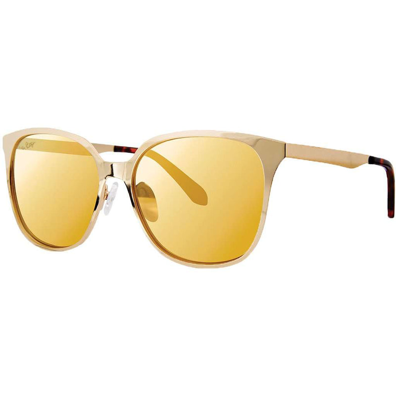 Landon Sunglasses in Gold Metallic With Gold Lenses by Lilly Pulitzer - Country Club Prep