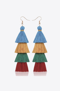 Layered Tassel Earrings - Country Club Prep