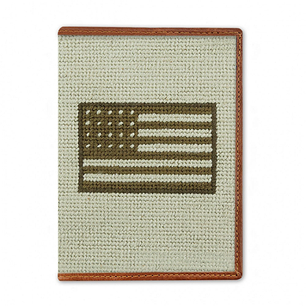 Armed Forces Flag Needlepoint Passport Case by Smathers & Branson - Country Club Prep