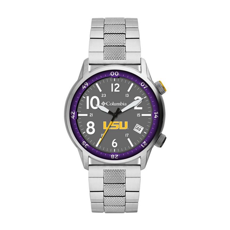 LSU Outbacker 3-Hand Date Stainless Steel Watch by Columbia Sportswear - Country Club Prep
