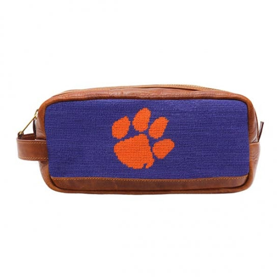 Clemson University Needlepoint Toiletry Bag by Smathers & Branson - Country Club Prep