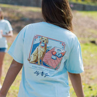 Take Your Best Shot Tee in Chambray by Lily Grace - Country Club Prep