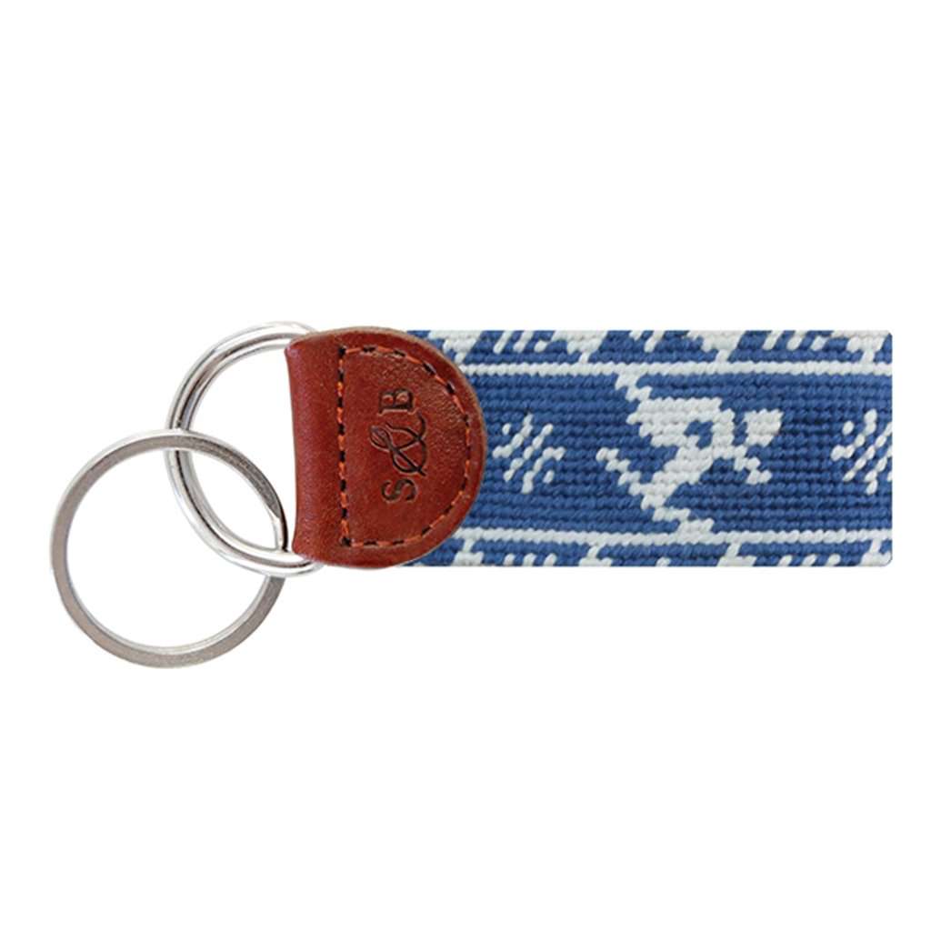 Skier Fairisle Needlepoint Key Fob by Smathers & Branson - Country Club Prep