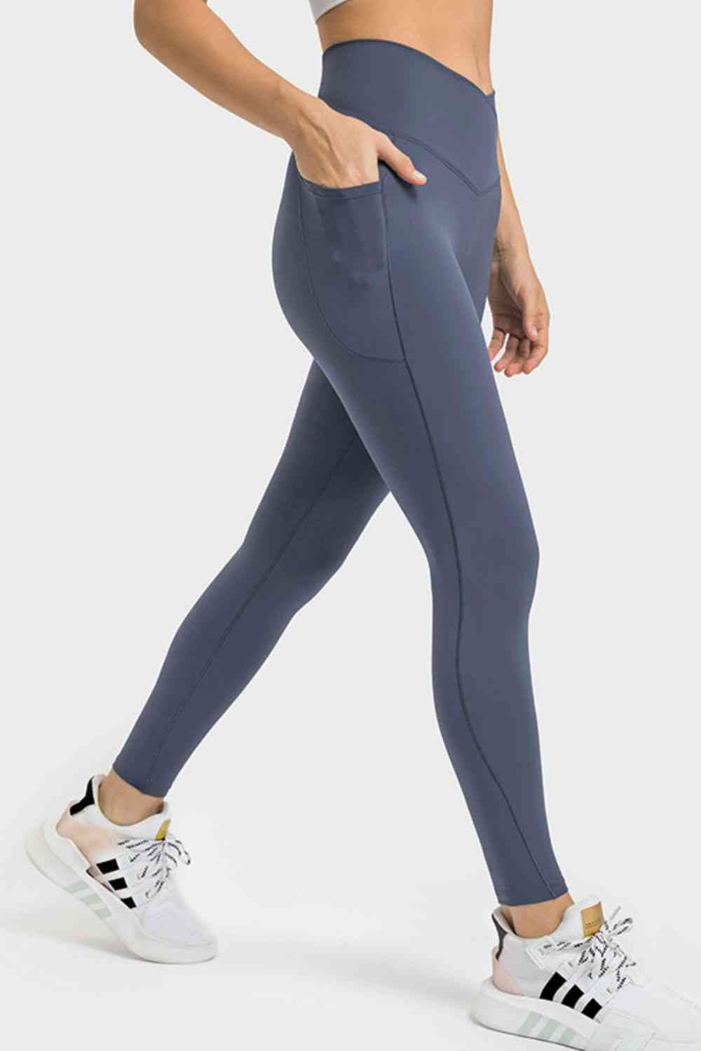 V-Waist Yoga Leggings with Pockets - Country Club Prep