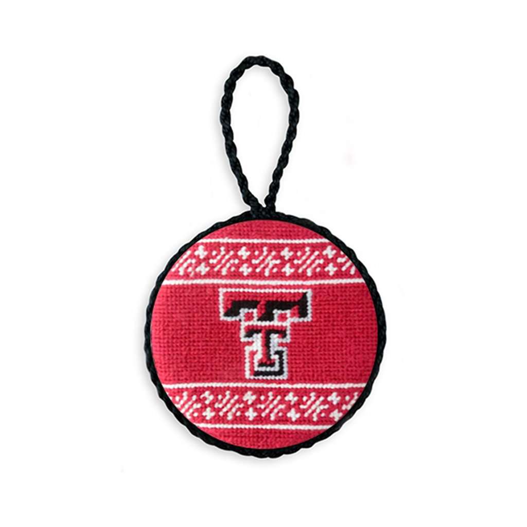 Texas Tech Fairisle Needlepoint Ornament by Smathers & Branson - Country Club Prep