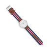 Red Multi Stripe Needlepoint Watch by Smathers & Branson - Country Club Prep