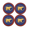 Jack Nicklaus Golden Bear Needlepoint Coaster Set by Smathers & Branson - Country Club Prep