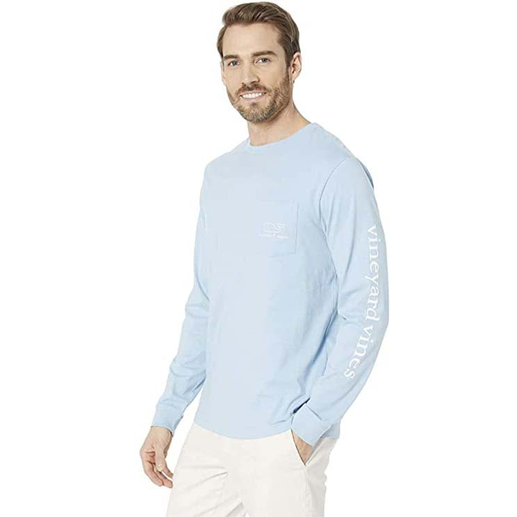 Vintage Whale Country Club Prep Long Sleeve Tee in Jake Blue by Vineyard Vines - Country Club Prep