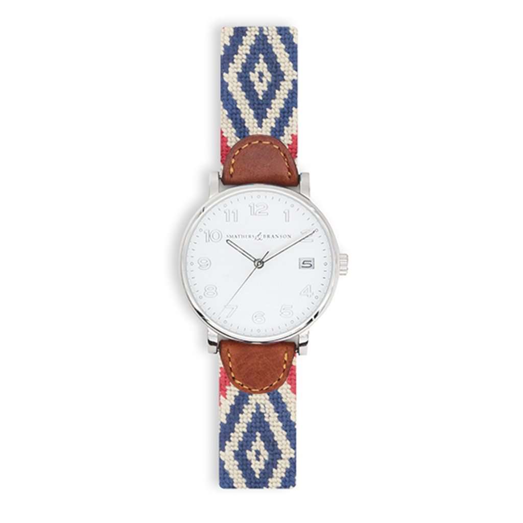 Gaucho Rojo Needlepoint Watch by Smathers & Branson - Country Club Prep