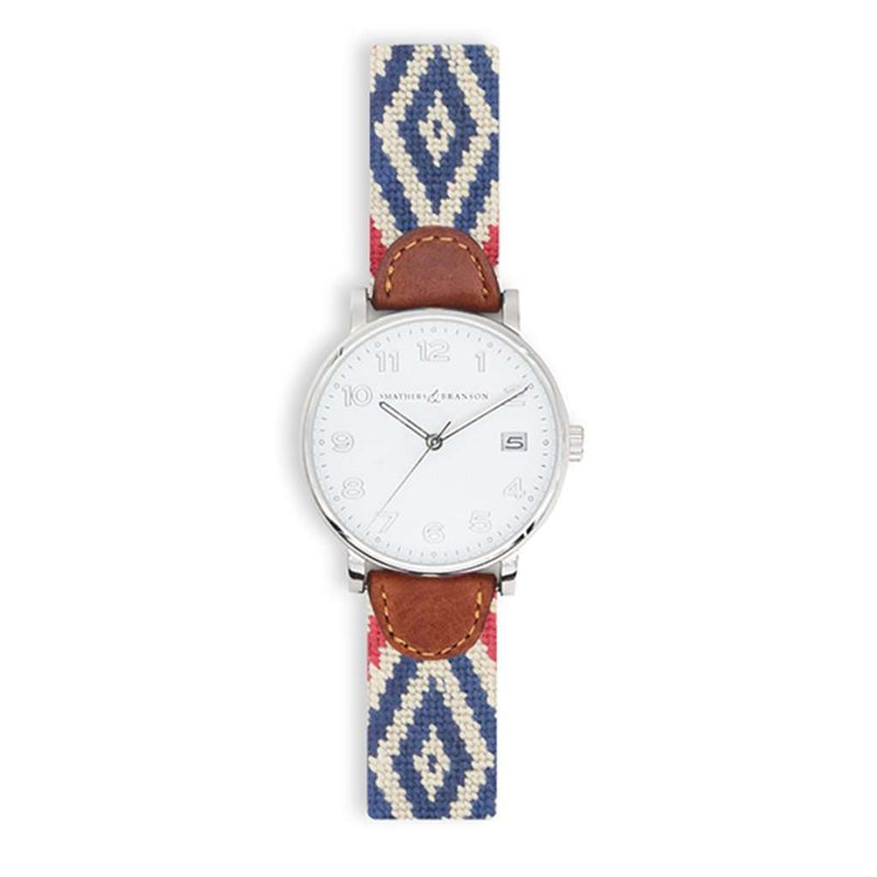Gaucho Rojo Needlepoint Watch by Smathers & Branson - Country Club Prep