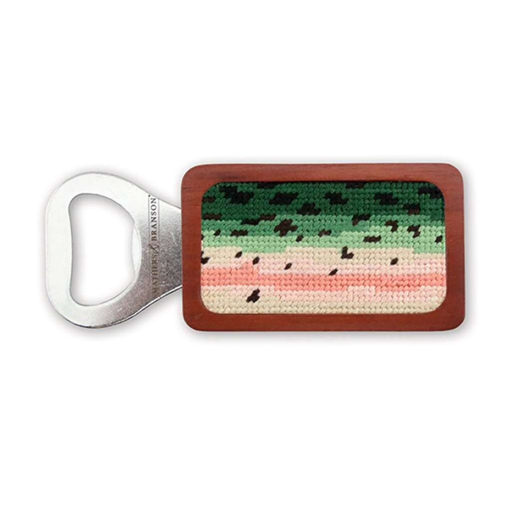 Rainbow Trout Skin Needlepoint Bottle Opener by Smathers & Branson - Country Club Prep