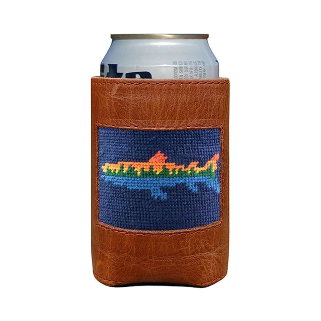 Lake Trout Needlepoint Can Cooler by Smathers & Branson - Country Club Prep