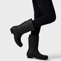Women's Original Short Back Adjustable Rain Boots by Hunter - Country Club Prep