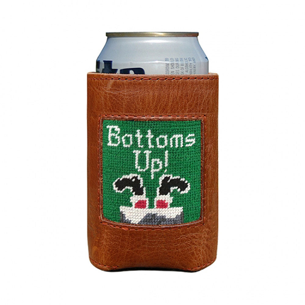 Bottoms Up Needlepoint Can Cooler by Smathers & Branson - Country Club Prep