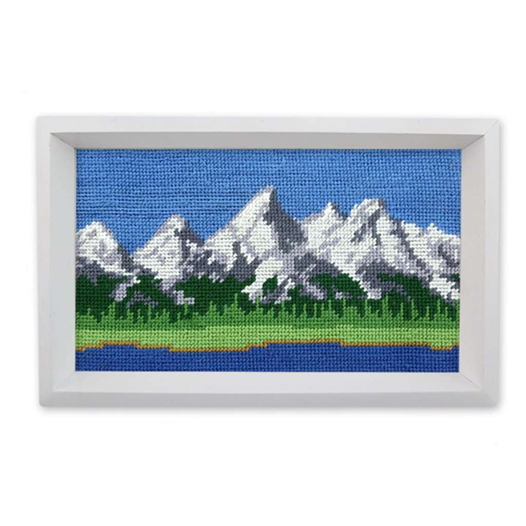 Tetons Needlepoint Valet Tray by Smathers & Branson - Country Club Prep