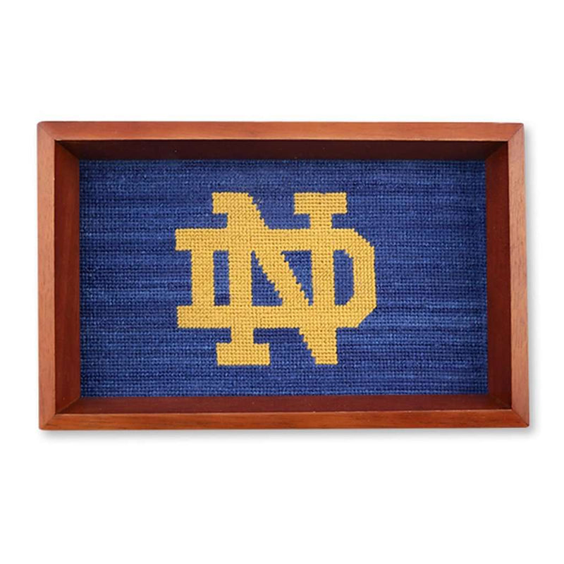University of Notre Dame Needlepoint Valet Tray by Smathers & Branson - Country Club Prep