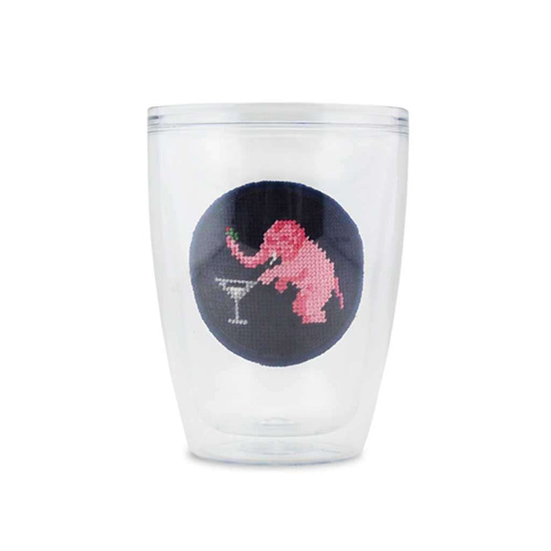 Elephant Martini Needlepoint Tumbler by Smathers & Branson - Country Club Prep