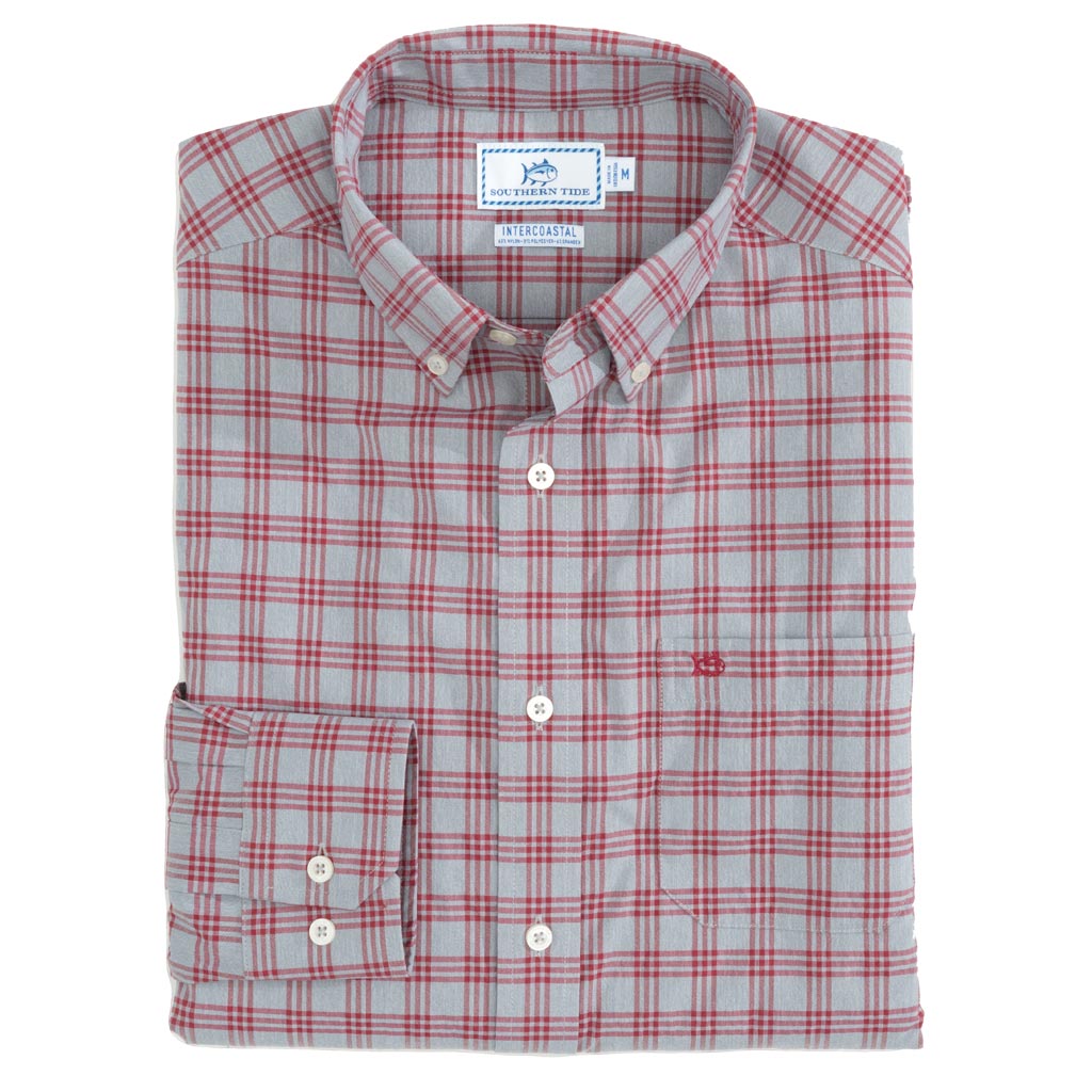 Intercoastal Heather Check Performance Sportshirt by Southern Tide - Country Club Prep