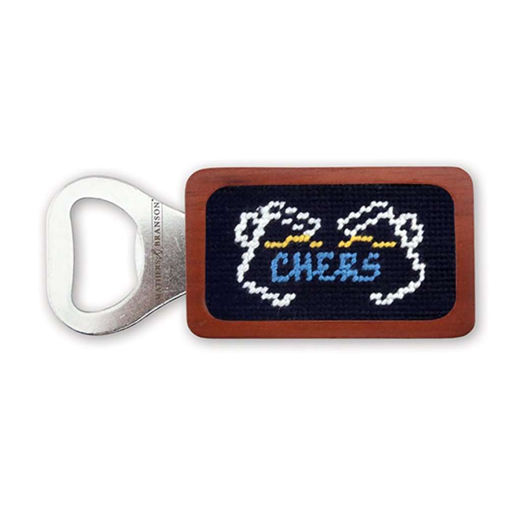 Last Call Cheers Needlepoint Bottle Opener by Smathers & Branson - Country Club Prep