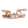 Lola Natural Leather Sandal in Metallic Rose by Birkenstock - Country Club Prep