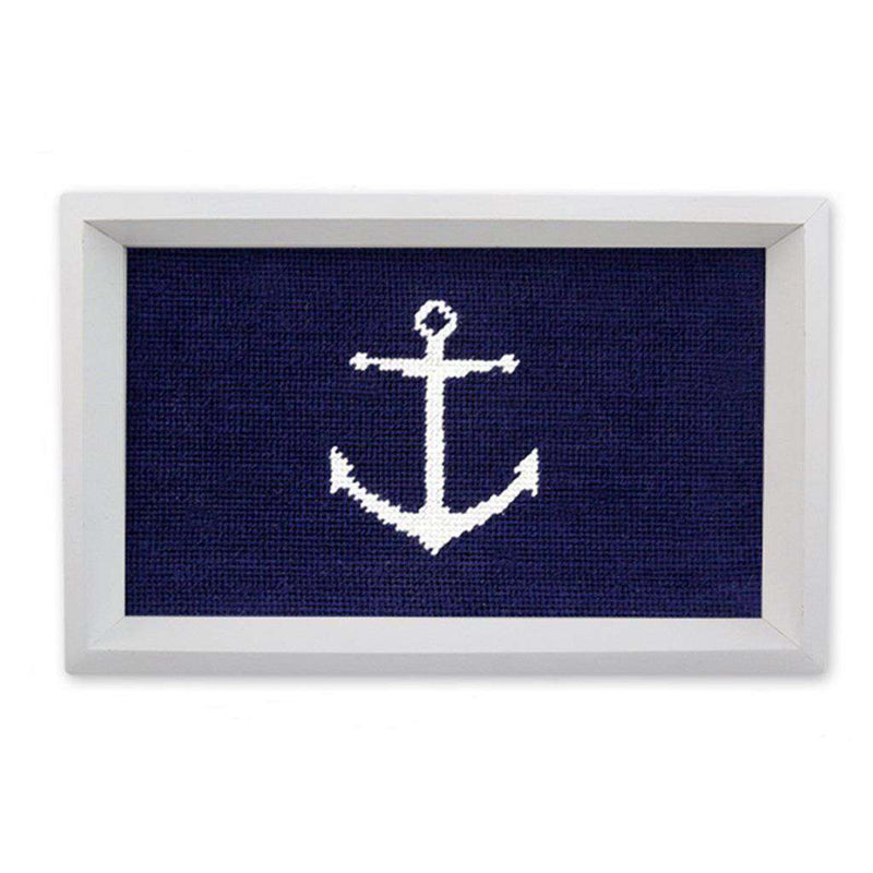 Anchor Needlepoint Valet Tray by Smathers & Branson - Country Club Prep