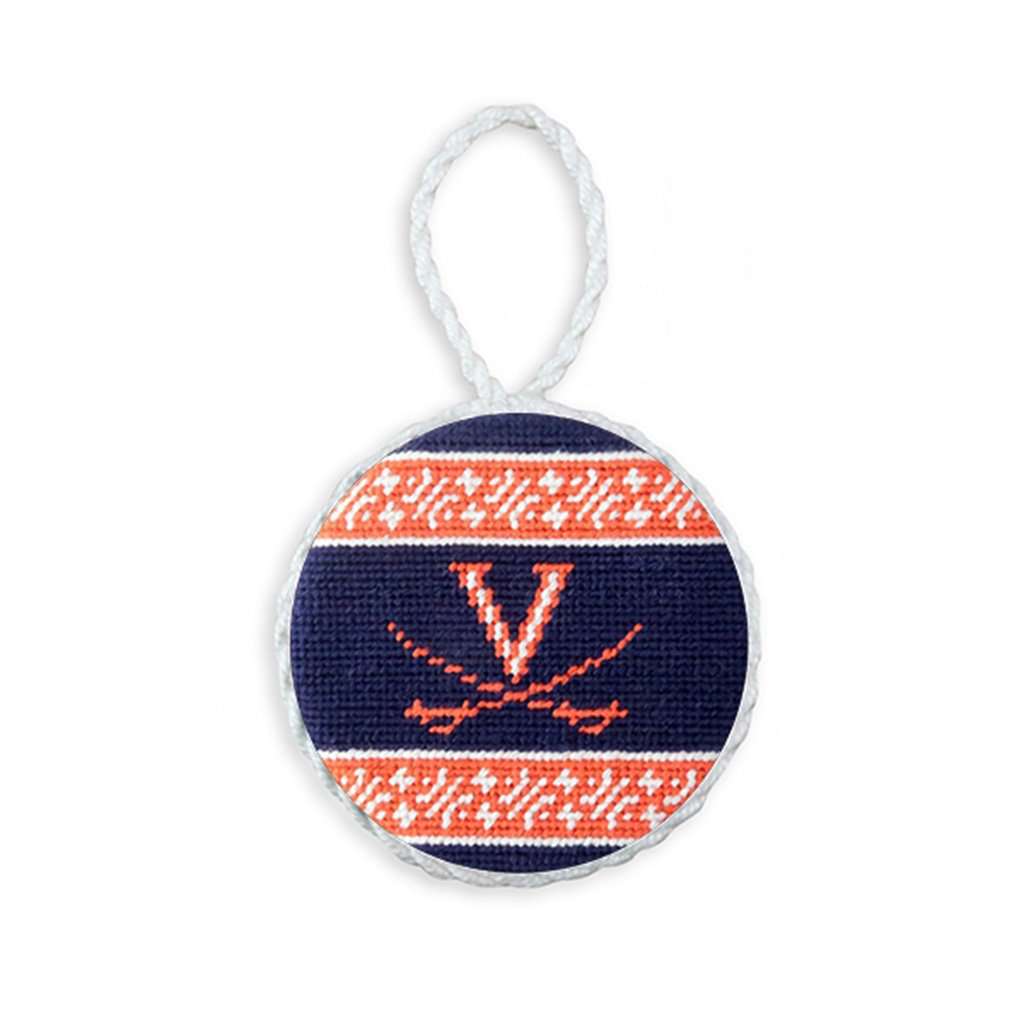 Virginia Fairisle Needlepoint Ornament by Smathers & Branson - Country Club Prep