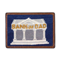 Bank of Dad Needlepoint Credit Card Wallet by Smathers & Branson - Country Club Prep