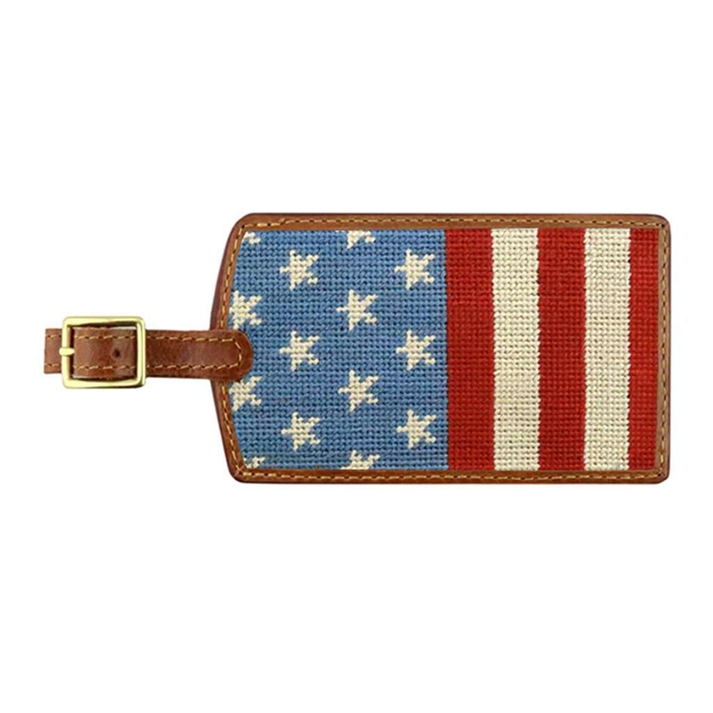Stars and Stripes Needlepoint Luggage Tag by Smathers & Branson - Country Club Prep