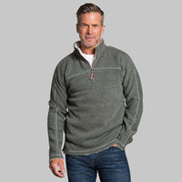 Bonded Vintage Cord 1/4 Zip Pullover by True Grit - Country Club Prep