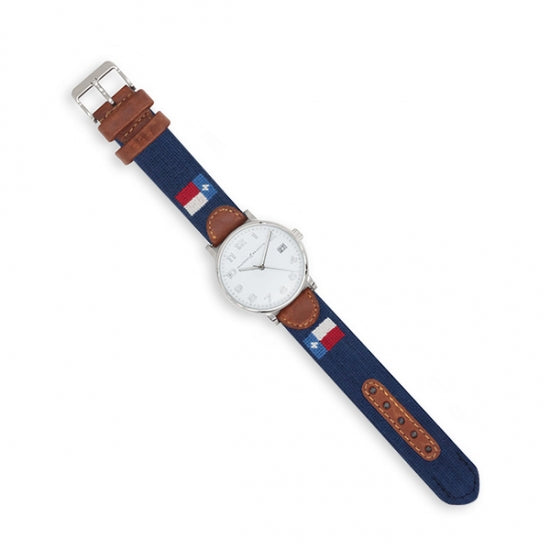 Texas Flag Needlepoint Watch by Smathers & Branson - Country Club Prep