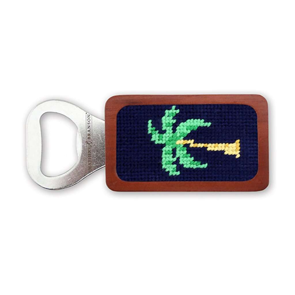Palm Tree Needlepoint Bottle Opener by Smathers & Branson - Country Club Prep