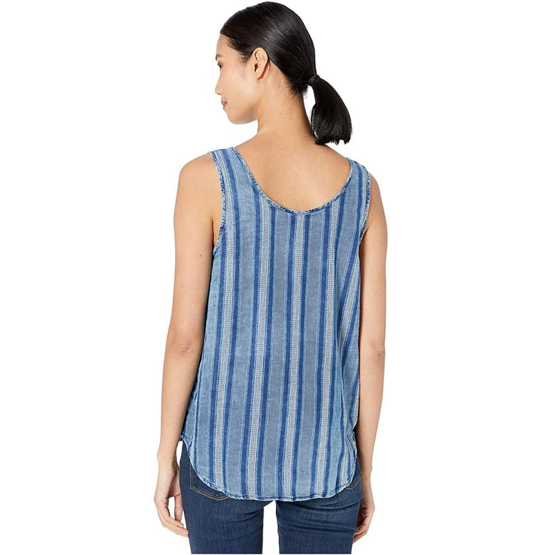 Indigo Cotton Wyatt Denim Top by True Grit (Dylan) - Country Club Prep