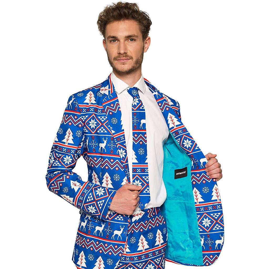 Blue Nordic Christmas Suit by Suitmeister - Country Club Prep