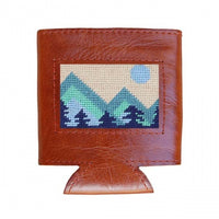 Mod Mountain Needlepoint Can Cooler by Smathers & Branson - Country Club Prep