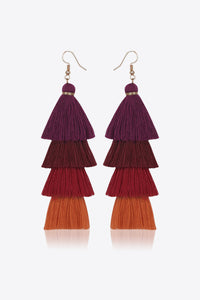 Layered Tassel Earrings - Country Club Prep