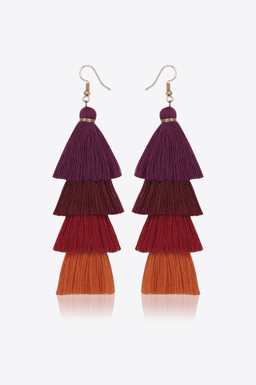 Layered Tassel Earrings - Country Club Prep