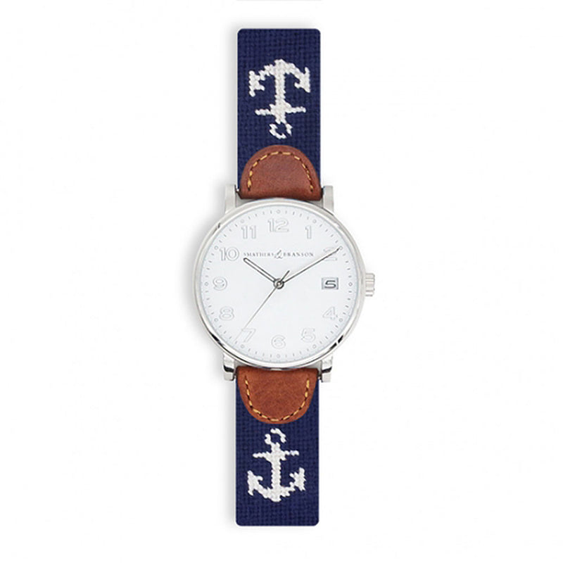 Anchor Needlepoint Watch by Smathers & Branson - Country Club Prep