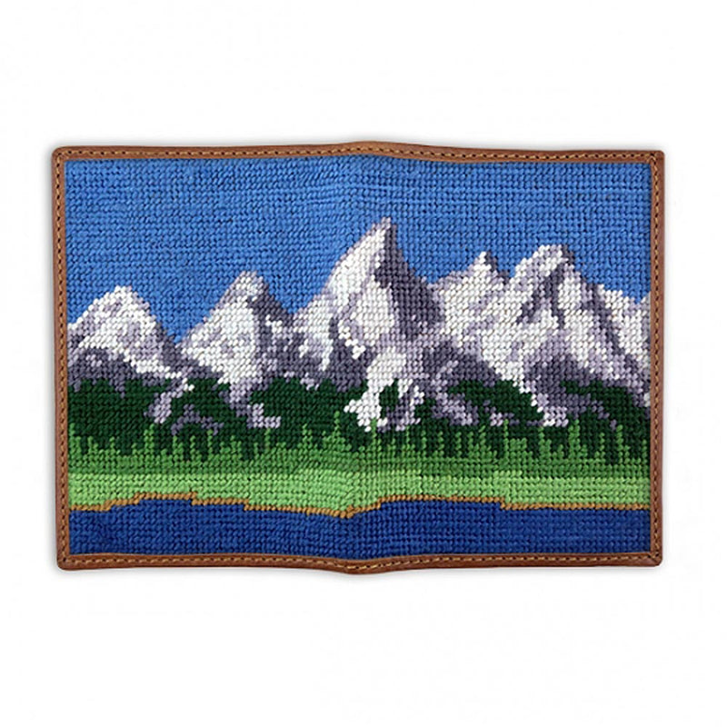 Tetons Needlepoint Passport Case by Smathers & Branson - Country Club Prep