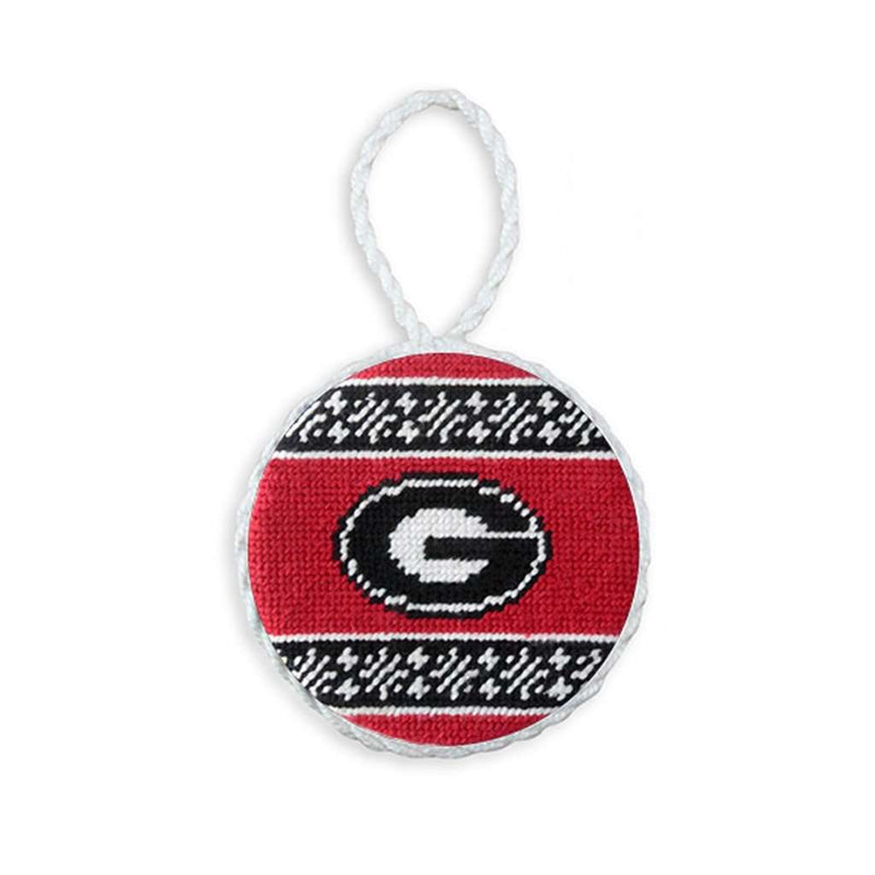 Georgia Fairisle Needlepoint Ornament by Smathers & Branson - Country Club Prep